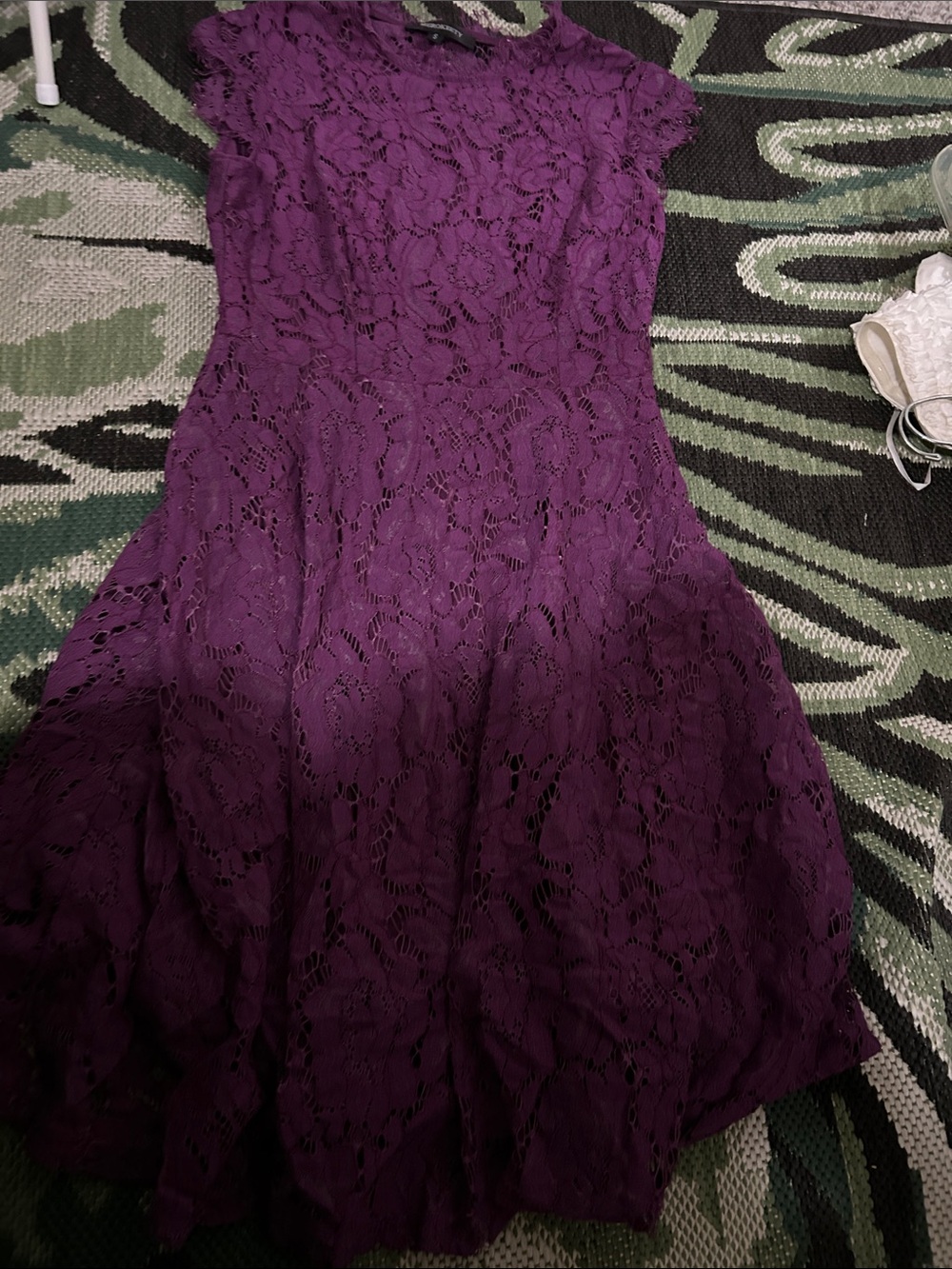 Girls/Womens Purple Lace Party Dress